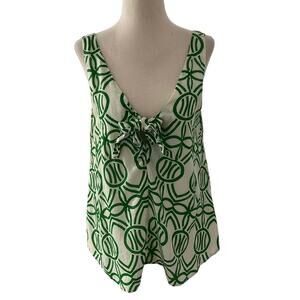 Maeve Green & White Shirt Women Top Size Small | 57-53